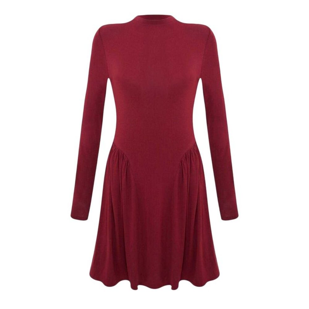 I Saw It First Womens/Ladies Viscose Drop Waist Mini Dress / Burgundy